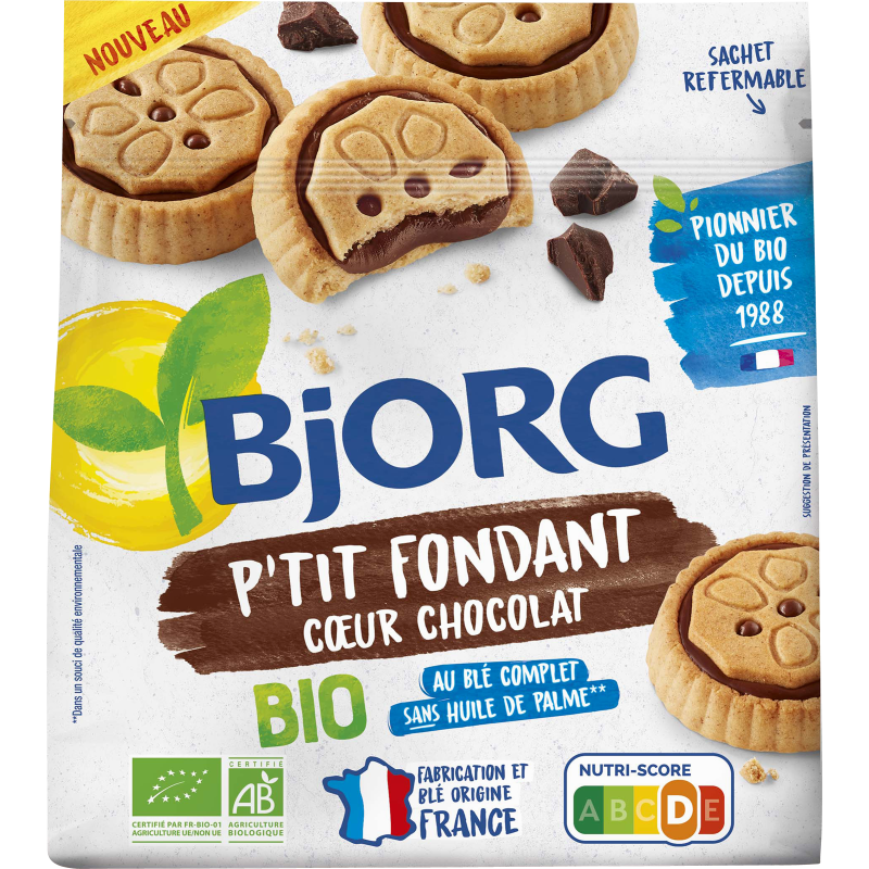 Bio P'tit Fondant Coeur Chocolat 180g