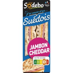 Sandwich pain suédois jambon cheddar fondu 135g