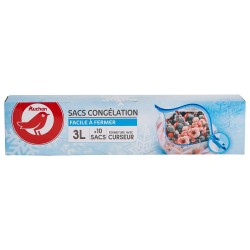 Sacs Congélation à Curseur 3l x10