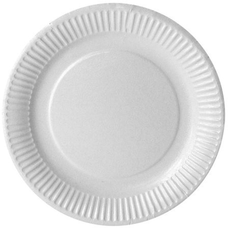 Assiettes Blanches en Carton 18cm x50