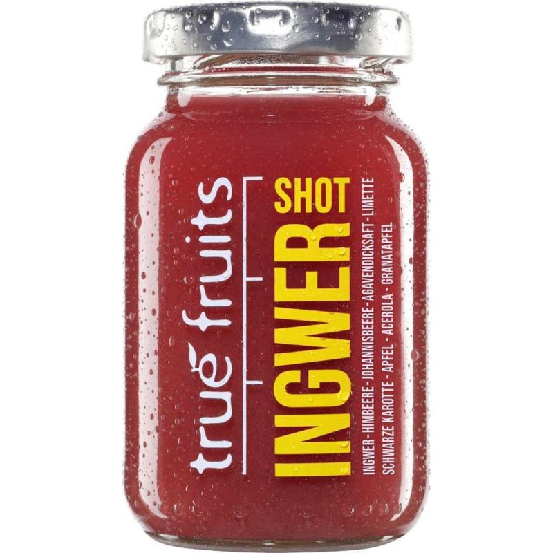 Shot de gingembre fruits rouges sans gluten sans lactose 99ml