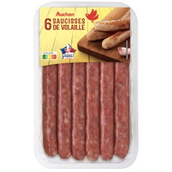 Saucisse de volaille nature 6x50g