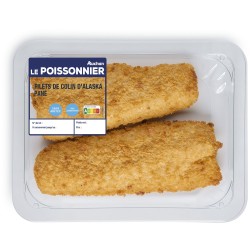Filets de colin d'Alaska panés x2 220g