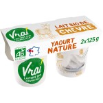 Bio Yaourt au lait de chèvre nature 2x125g