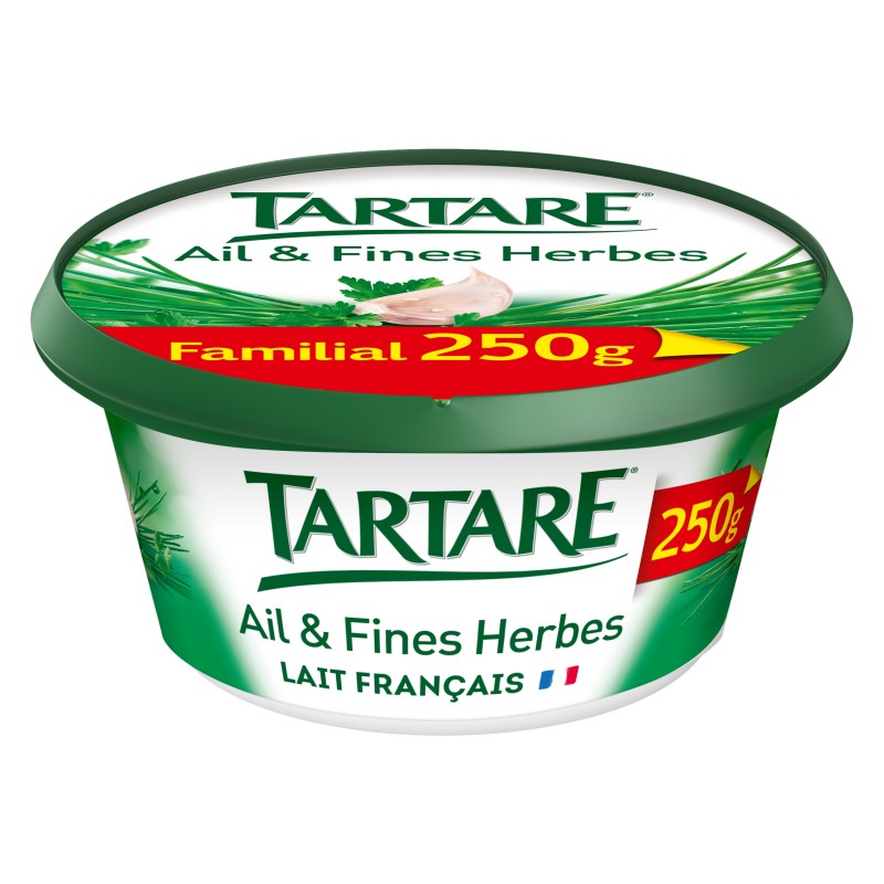 Fromage frais à tartiner ail et fines herbes 250g