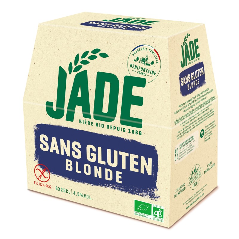 Bio Bière blonde artisanale 4.5% sans gluten 6x25cl