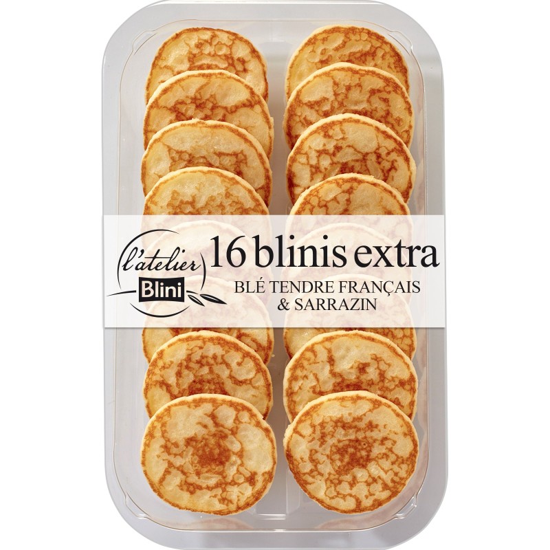 Blinis extra blé tendre et sarrazin x16 135g