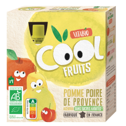 Cool Fruits Bio Gourde Compote Pomme Poire 4x90g