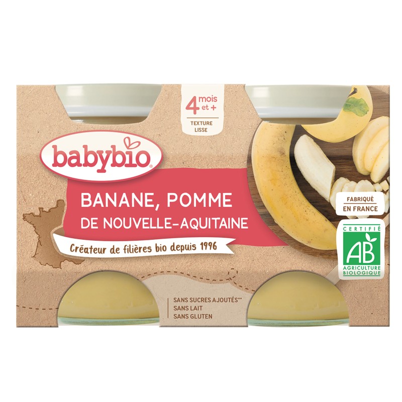Pomme d'Aquitaine et Banane dès 4 mois 2x130g