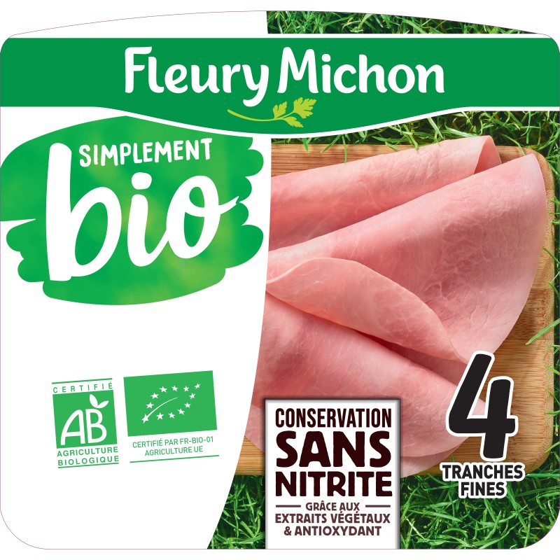 Bio Le Supérieur Jambon sans Nitrite x4 120g