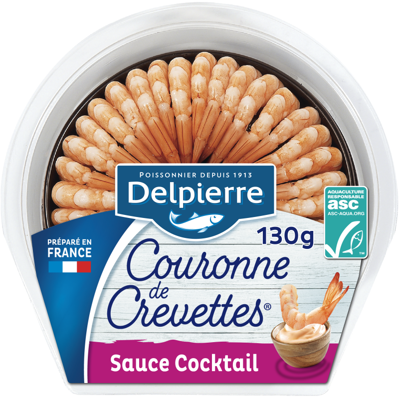 Couronne de crevettes avec sauce cocktail 130g