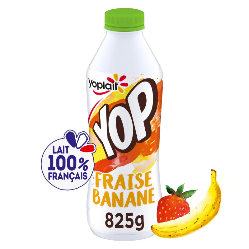 Yop Yaourt à Boire Fraise Banane 825g