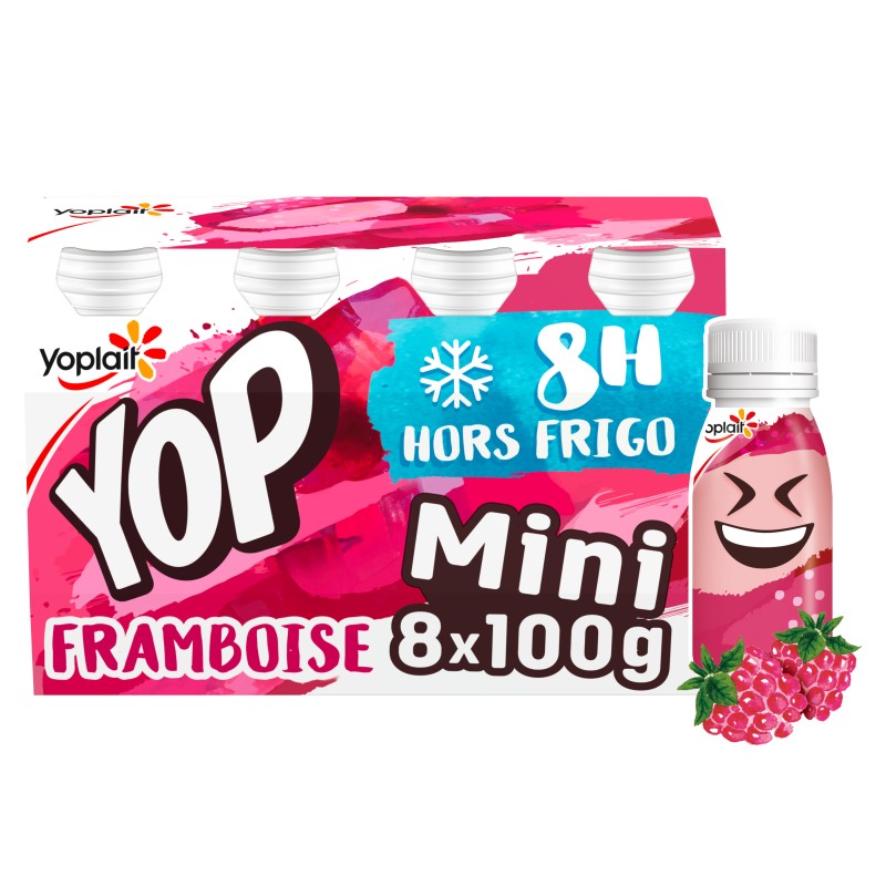 Mini Yop Framboise 8x100g