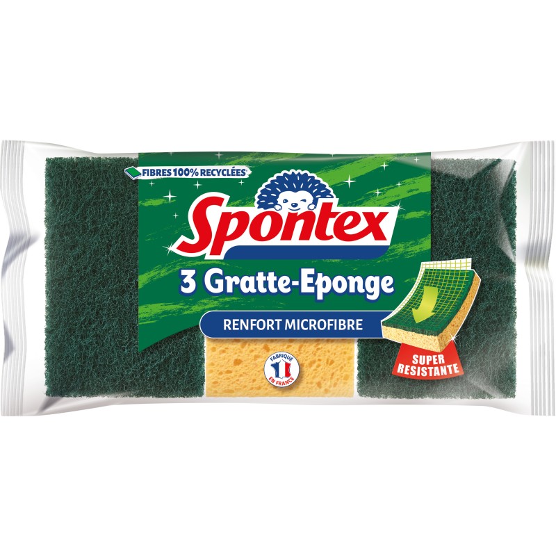 Gratte-Eponge et Microfibre x3