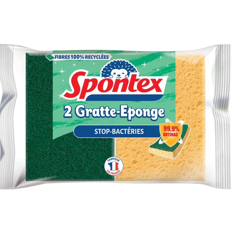 Gratte-Eponges Stop-Bactéries x2