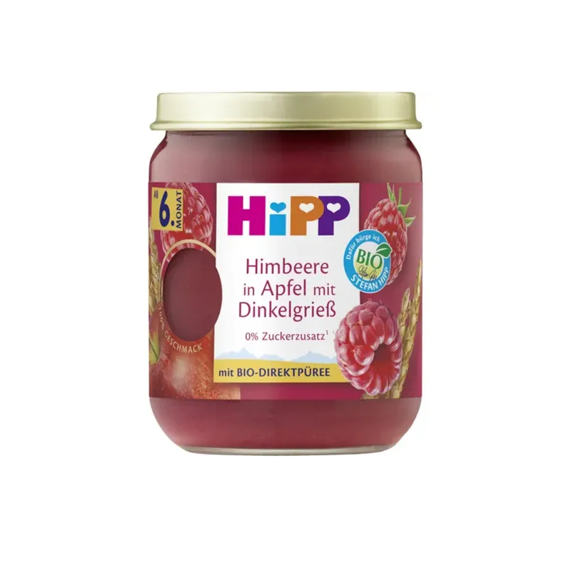 Compote framboise pomme avec semoule d'épeautre bio dès 6 mois 160g