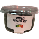 Amandes torréfiées enrobées de chocolat noir 250g