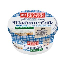 Madame Loïk Fromage fouetté nature -25% de sel 150g