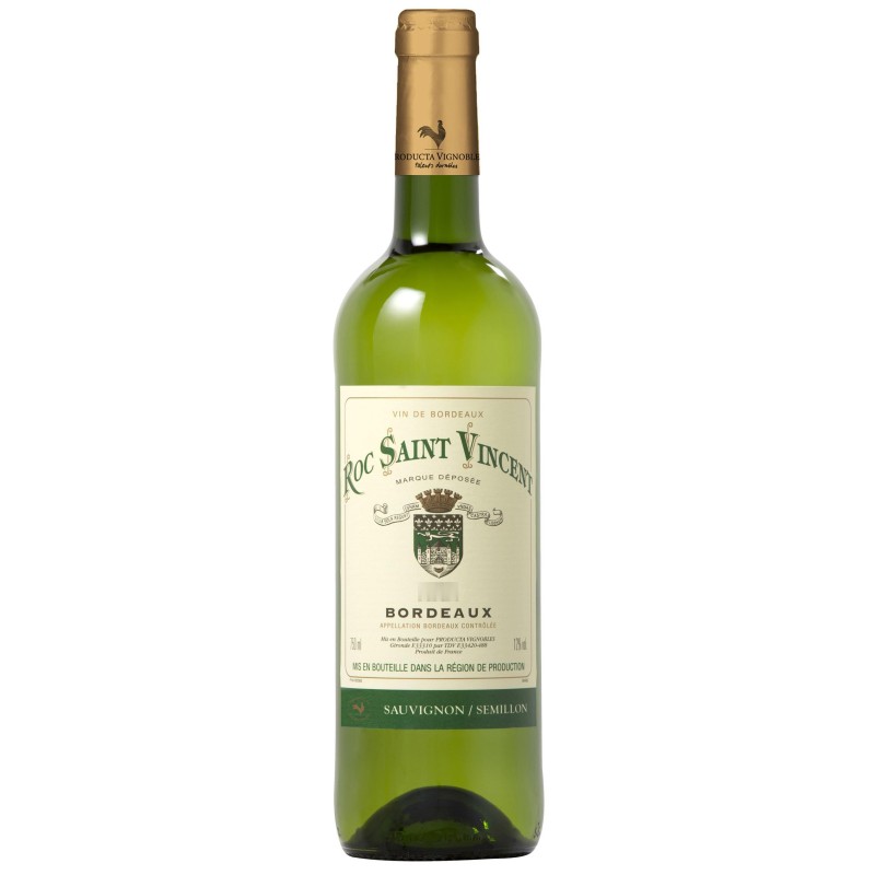 Vin blanc Bordeaux Roc Saint Vincent 12% 75cl