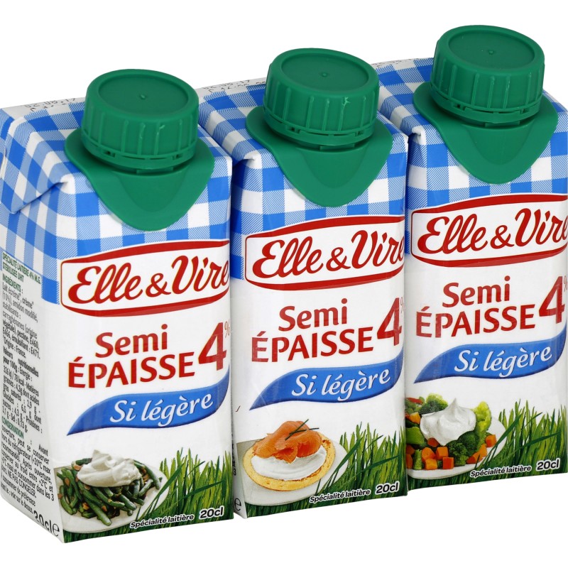 Crème Semi Epaisse 4%MG 3x20cl