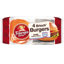 La Fournée Dorée Brioch'Burger x4 250g