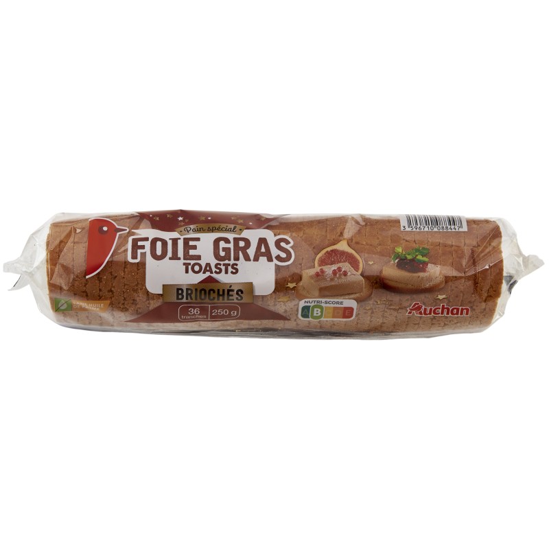 Toasts briochés ronds spécial foie gras x36 250g