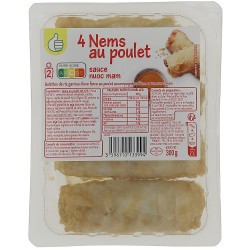 Nems au poulet avec sauce impériale x4 300g