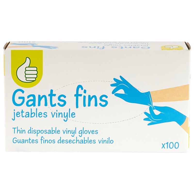 Gants Fins Jetables x100 Sans Latex