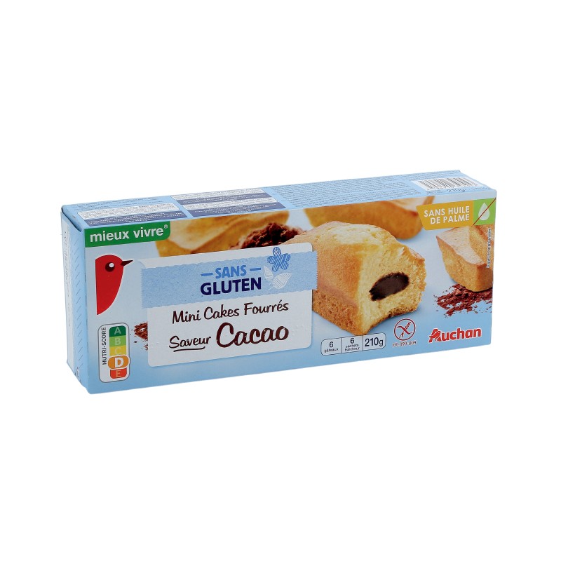 Mini cakes fourrés au chocolat sans gluten x6 210g