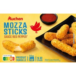 Bâtonnets de mozzarella préfrits sauce poivron rouge x10 250g