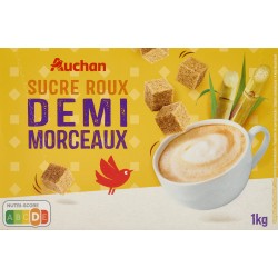Sucre Roux Pure Canne Demi Morceaux 1kg