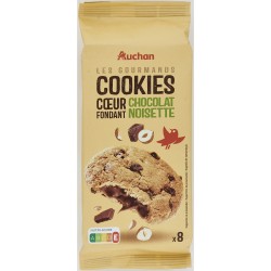 Cookies coeur fondant chocolat noisette x8 200g