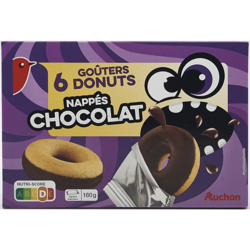 Goûters Donuts Nappés Chocolat x6 180g