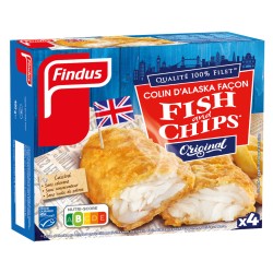 Colin d'Alaska Façon Fish and Chips Original x4 400g