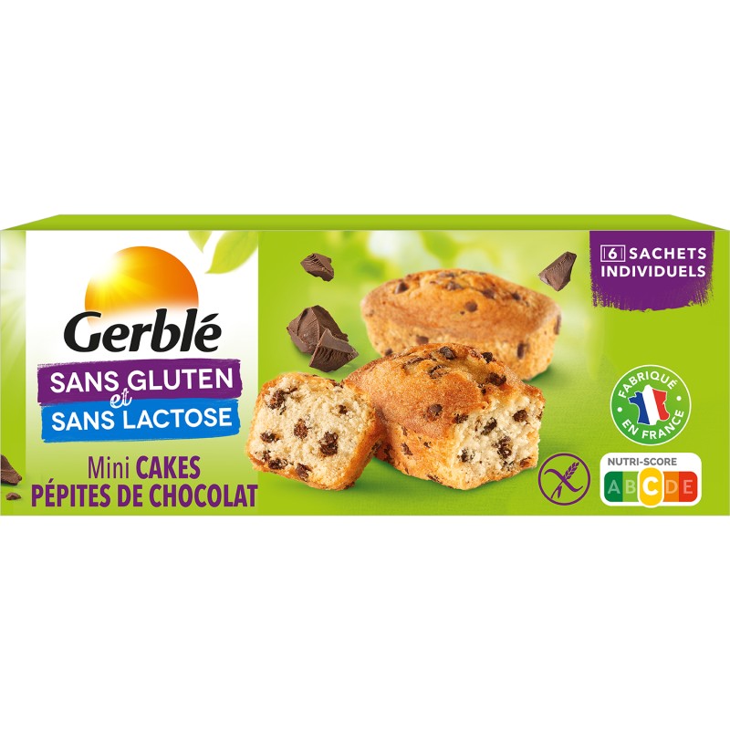 Mini cakes pépites de chocolat sans gluten sans lactose x6 230g