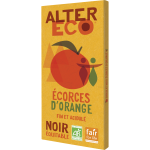 Bio Chocolat Noir avec Ecorces d'Orange 100g