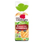 Bio Baguettes Viennoises Fendues x4 340g