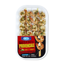 Brochettes de crevettes à la provençale tomate arômates 125g