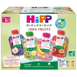 Bio Gourde Multi Fruits 4 Variétés dès 6 mois sans gluten 8x90g