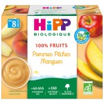 Bio Pommes Pêches Mangues dès 8 mois 4x100g