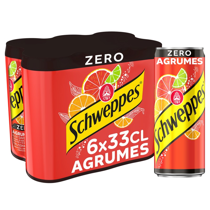 Boisson Gazeuse Agrume Zero 6x33cl