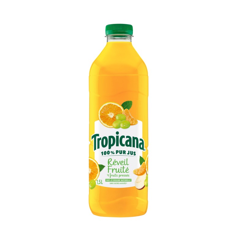 Jus pure de mandarine d'orange de pomme et raisin blanc 1.5l