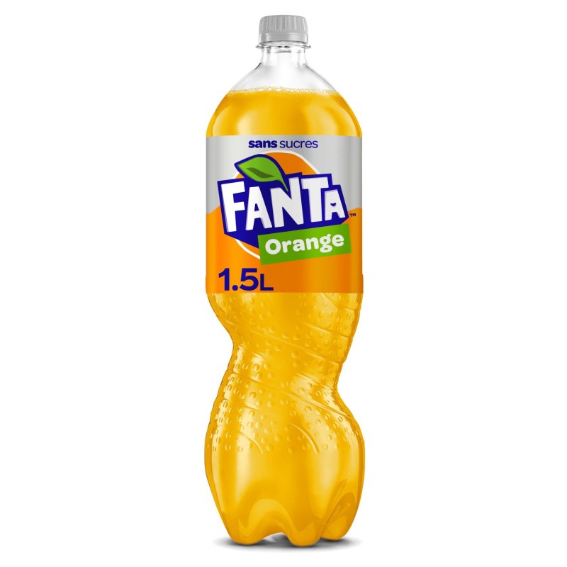 Boisson gazeuse au jus d'orange avec édulcorants zéro 1.5l
