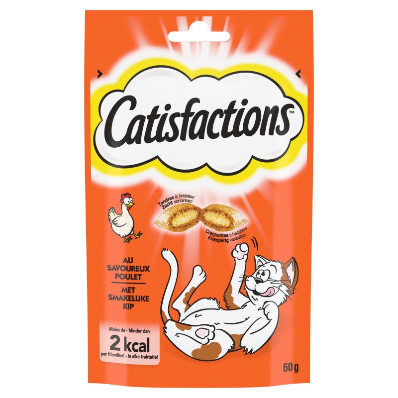 Friandises au poulet pour chat et chaton 60g