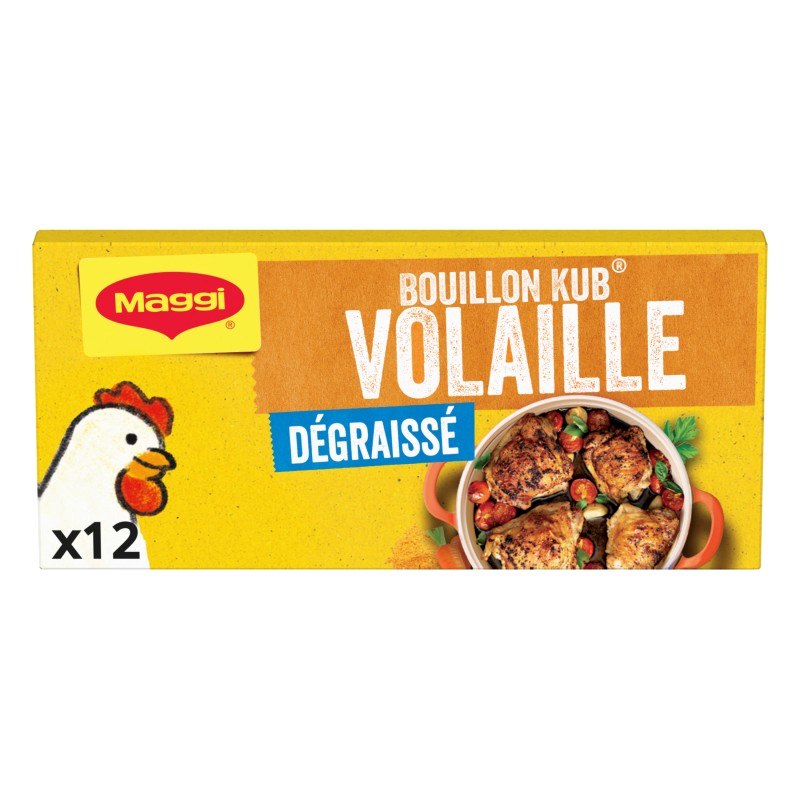 Bouillon kub de volaille dégraissé x12 120g