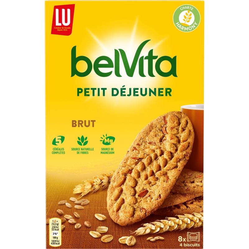 Belvita petit déjeuner brut 5 céréales X32 400G