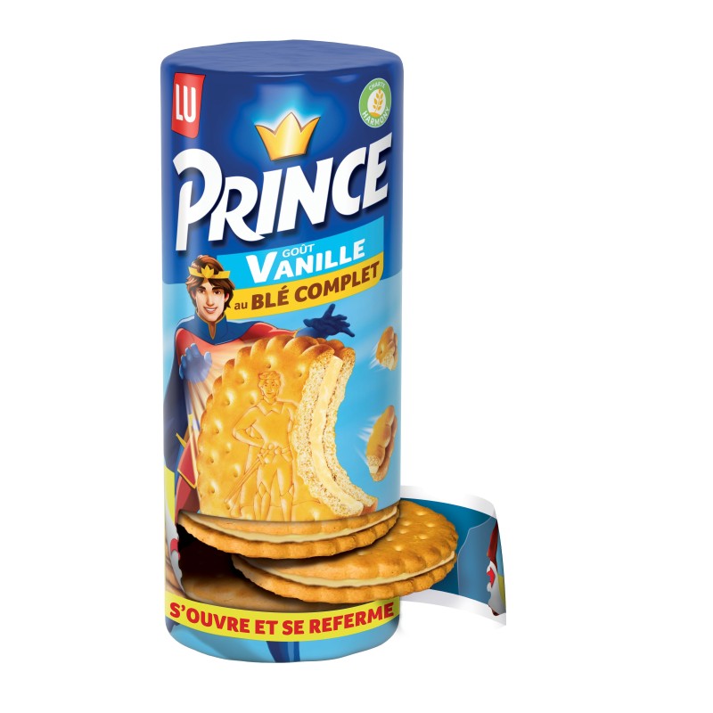 Biscuits fourrés goût vanille au blé complet x15 300g