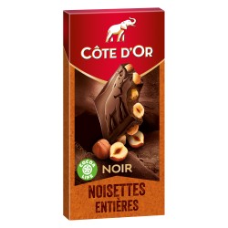 Chocolat noir aux noisettes entières 180g