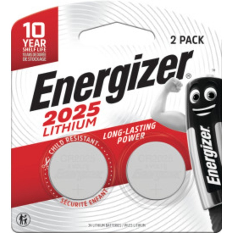 Piles Boutons CR2025 Lithium 3V x2