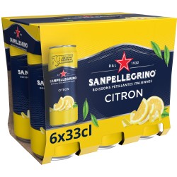 Boisson gazeuse au jus de citron 6x33cl